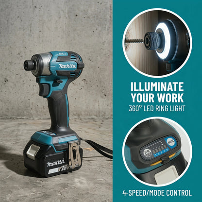 2026 Makita DTD173 Avvitatore a Impulsi Senza Fili 18V con Motore Brushless, Trapano Elettrico per Legno/Bulloni/Modalità T, Utensile Elettrico Ricaricabile