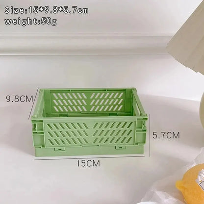 Cestini portaoggetti organizzativi a 6 colori Custodia pieghevole per studenti Cestino da tavolo Nastro per cancelleria Contenitore pieghevole in plastica