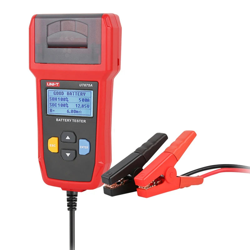 UNI-T UT673A UT675A Tester per batteria automobilistica controllore digitale con stampante Tester di carico per batteria per auto professionale 12V 24V