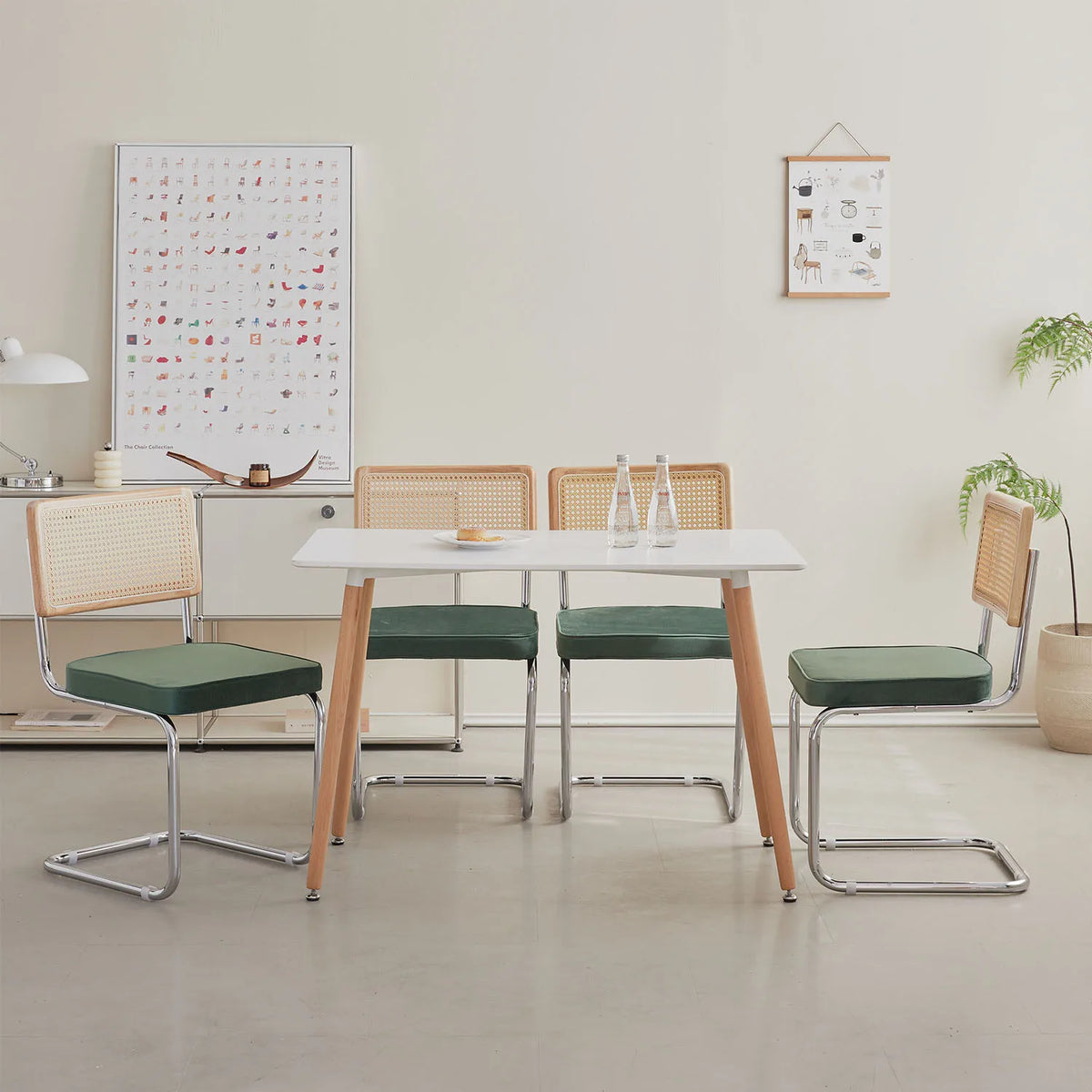 EGOONM Set di 2/4 sedie da pranzo retrò sedia in rattan di plastica casa camera da letto scrivania schienale sgabello arco computer ufficio sedile imbottito