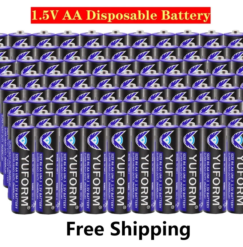 Batteria a secco usa e getta AA da 1,5 V per giocattolo leggero a LED Fotocamera Mp3 Flash Razor Lettore CD Tastiera mouse wireless