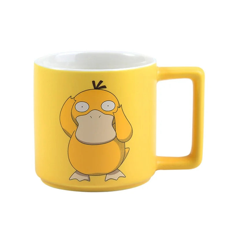SHUNXIANG Pokémon Licenza Psyduck Tazza 350ml Cartoon Tazza di Ceramica Colazione Latte Tazza di Caffè Autentico Anime Bicchieri Tazze di Acqua