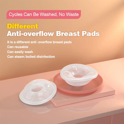 MAMIJOY MSB03 2 pezzi Salvaschermo indossabile per l'allattamento al seno Collettore manuale del latte materno Tazza di raccolta del latte con guscio del seno in silicone