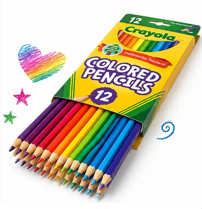 Matite Colorate Cancellabili Crayola, Pre-Affilate, Colori Vivaci, con Gomma, per Bambini e Forniture Artistiche Scolastiche