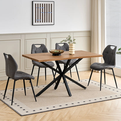 Sedia da pranzo moderna 2/4/6 pezzi, comode sedie imbottite con gambe in metallo per cucina/soggiorno/camera da letto