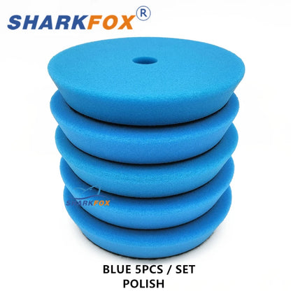 Kit di spugne lucidanti Sharkfox da 5 pollici (125 mm)/6 pollici (150 mm) per lucidatrice per auto, disco lucidante in schiuma.