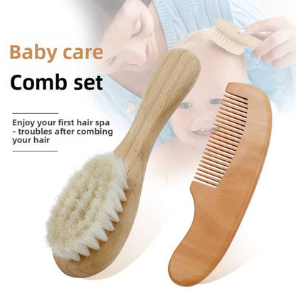 3 pezzi pettine per spazzola in legno per neonato in lana per neonato spazzola per capelli per neonato massaggiatore per testa pettine portatile spazzola per capelli pettine da bagno