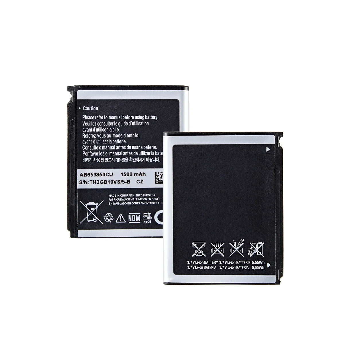 Nuovissima batteria AB653850CU AB653850CC 1500mAh per Samsung i9023 M490 M495 Nexus S i899 I909 i7500 i8000