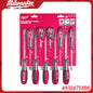 Milwaukee 4932471808 Set di 8 Cacciaviti, Manici Ergonomici Rossi/Neri, Punte Magnetiche per Lavori di Fissaggio in Fai-da-Te e Professionali