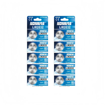 Batteria al Litio Ricaricabile LIR2032 LIR2025 LIR2016, Sostitutiva per Pile a Bottone CR2032 CR2025 CR2016 per Orologi