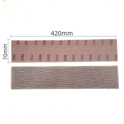 70x420mm Rettifica A Secco Maglia Carta Vetrata Rettangolare Floccaggio per Mirka Piallatura A Mano Auto Stucco Ampia Area Levigatrice