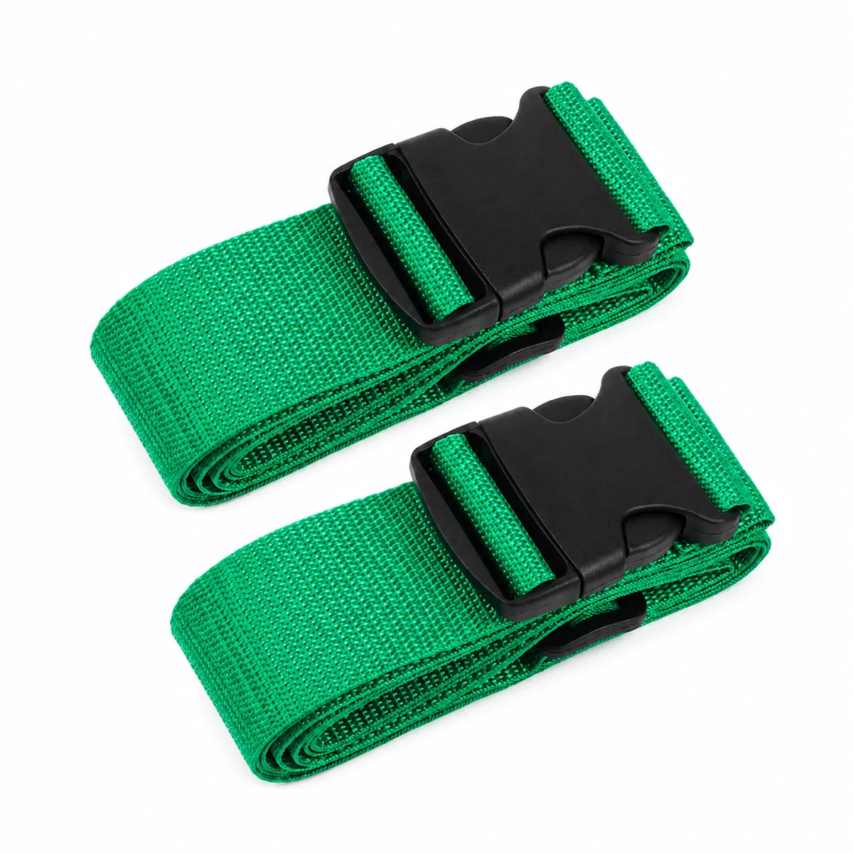 2 Pezzi Cinghie per Valigie a Forma Dritta, Cintura per Bagagli in Poliestere con Fibbia Regolabile, Accessorio da Viaggio Unisex