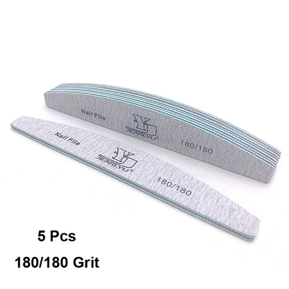 5 pz/lotto lima per unghie Mix Color Limas 80/100/150/180/240 grana professionale carta vetrata rimozione cuticole Buffer File Set di strumenti per Manicure