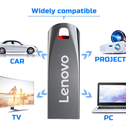 Pendrive USB 3.0 ad alta velocità di Lenovo, in metallo, unità flash portatile per l’archiviazione esterna di dati, disponibile in diverse capacità: 128 GB, 64 GB, 1 TB, 512 GB, 256 GB.