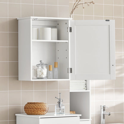 SoBuy BZR19-W Armadio sospeso con anta Armadietto da parete Bagno Armadio sospeso Armadio da cucina Armadio medicinale Mobili da bagno BHT Circa: 40x52x23 cm