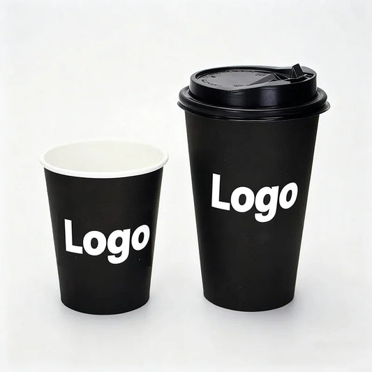 200 bicchieri di carta usa e getta da 250 ml con coperchi, con tazze da caffè personalizzabili con logo personalizzato per eventi e feste