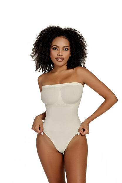 Body senza spalline donna perizoma Shapewear Tummy Control Body Shaper Off spalla top un pezzo vita Trainer intimo Skinny