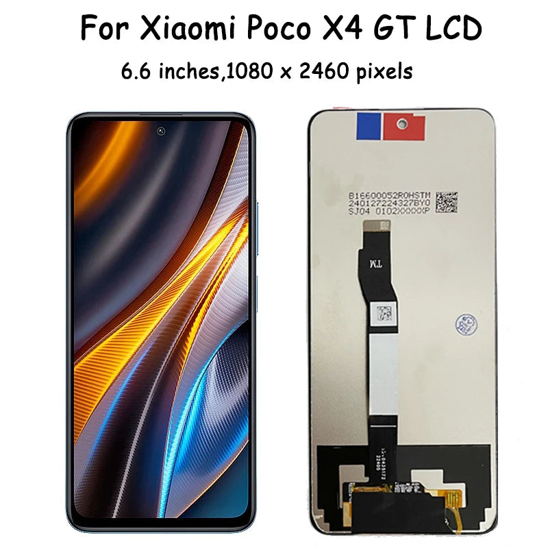 Display LCD di alta qualità da 6,6 pollici per Xiaomi POCO X4 GT 22041216G, touch screen digitalizzatore per Poco X4GT LCD con cornice