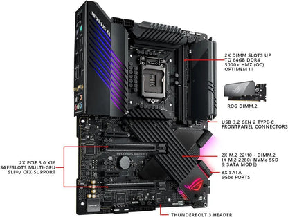 Scheda Madre ASUS ROG MAXIMUS XII APEX LGA1200 INTEL Z590 DDR4 M.2 Supporta CPU Core I3-10100F I3-10305 I5-10500 I7-10700K