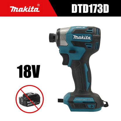 Makita DTD173 Blu 18V Avvitatore a Impulsi Brushless agli Ioni di Litio, Utensile Multifunzione, Trapano, Utensile Elettrico con Batteria 18650