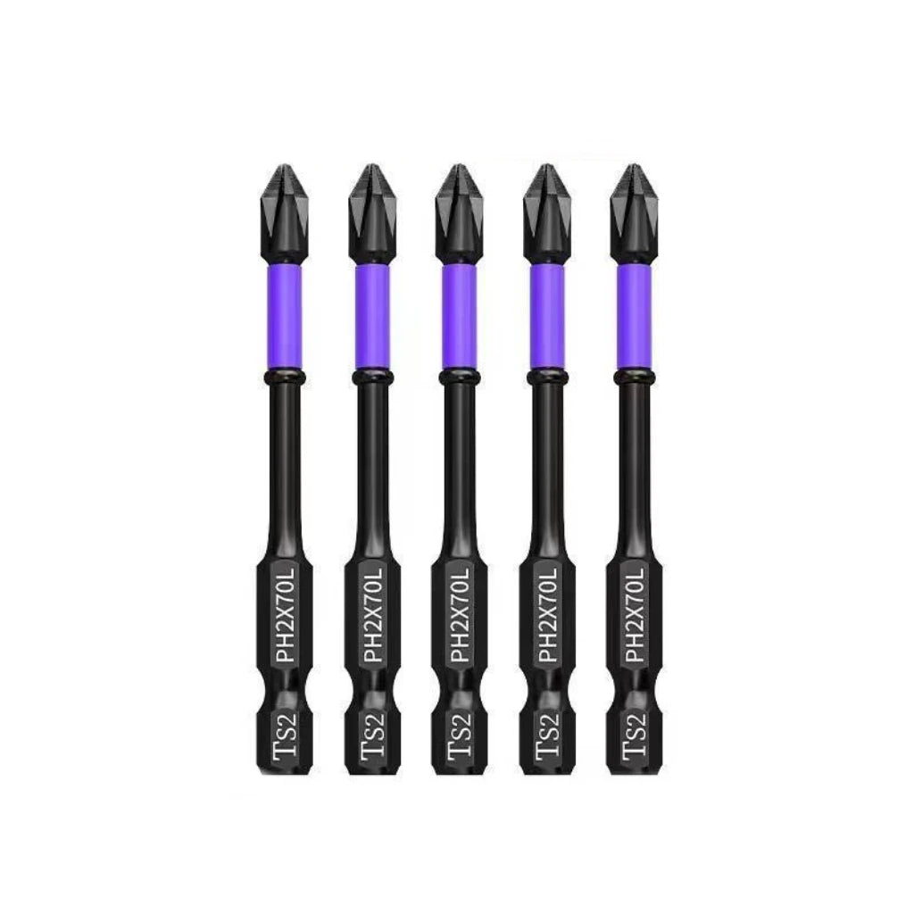 5-60PCS PH2 Set di punte per avvitatore a percussione Set di cacciaviti a croce magnetici Set di punte per trapano a percussione Vite Cacciavite a croce antiscivolo in acciaio legato