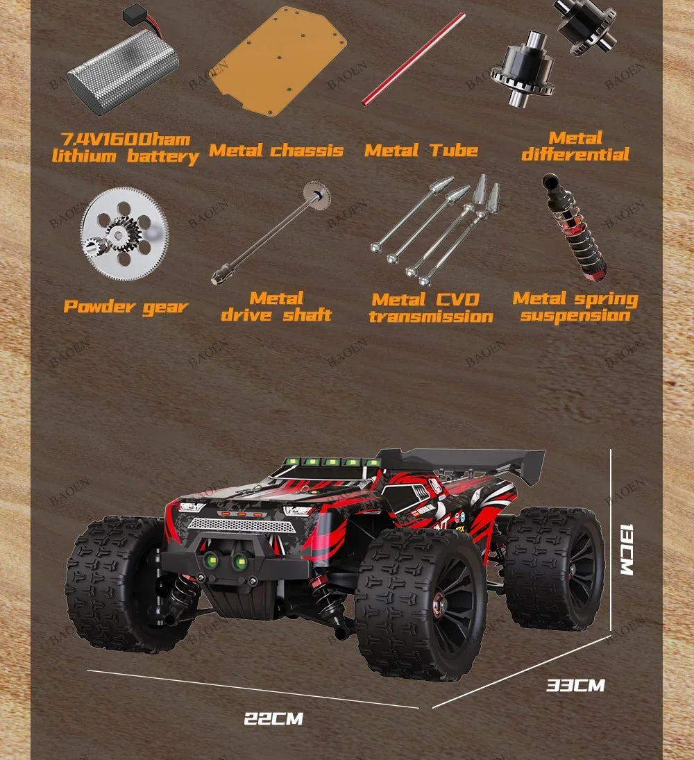 SCY9522PRO Auto RC ad alta velocità 85 km/h, brushless, 4WD, da fuoristrada e drift, telecomandata, 1:16, auto da corsa professionale SCY9522 50 km/h