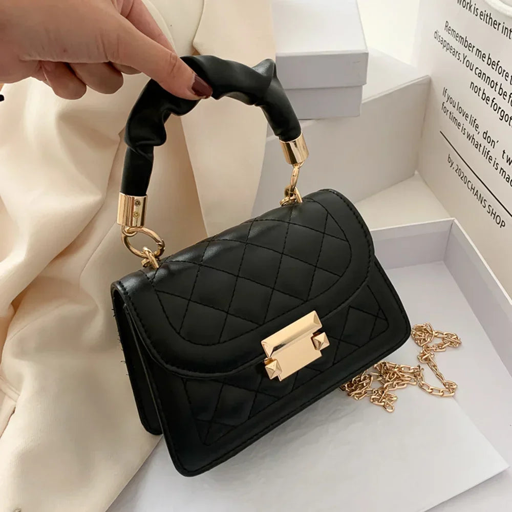 Borse a tracolla in pelle PU da donna piccola borsa a tracolla Designer femminile 2024 nuova catena di moda borsa a tracolla romboidale mini borsa da donna