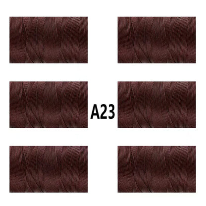 6 rotoli/1 rotolo 150D fatto a mano 0. Filo da cucito in pelle da 8 mm – 13 iarde, 6 colori di filo cerato piatto intrecciato, finitura uniforme – non si rompe – filo in pelle a 16 fili – adatto per cucire borse, arti