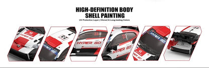 MJX HYPER GO Nuovo Prodotto 43308 Auto Telecomandata 1/43 Auto da Rally per Interni ed Esterni, Drift ad Alta Velocità, Trazione Integrale