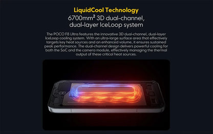 POCO F8 Ultra Snapdragon 8 Elite Gen 5 6500mAh 6.9" 120Hz Display AMOLED POCO Hyper RGB con supporto NFC Smartphone