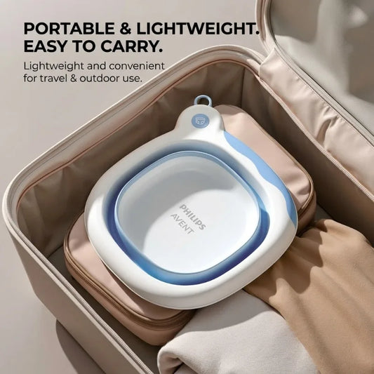 Philips Avent Vaschetta Pieghevole Antibatterica per il Bagnetto del Bambino 4,5L Vaschetta Portatile Resistente alle Cadute per il Bagnetto dei Neonati