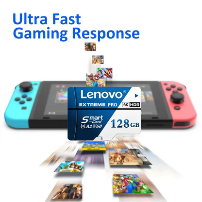 Scheda Micro SD Lenovo 512GB A2 U3 V30 Classe 10 256GB 128GB 1TB Scheda di Memoria TF 4K ad Alta Velocità per Drone, Fotocamera, Telefono