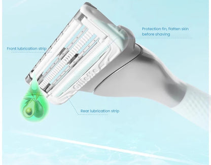 Gillette Venus Rasoio per toelettatura intima per donne Peli e pelle pubbliche con depilazione con barra di irritazione brevettata