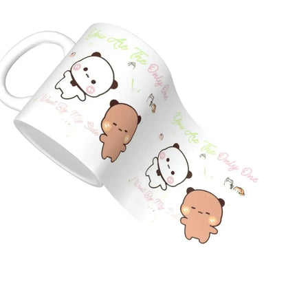 Tazze personalizzate per coppia Bubu Dudu Panda e Brownie Bear Tazza da caffè per tè al latte in ceramica fai-da-te