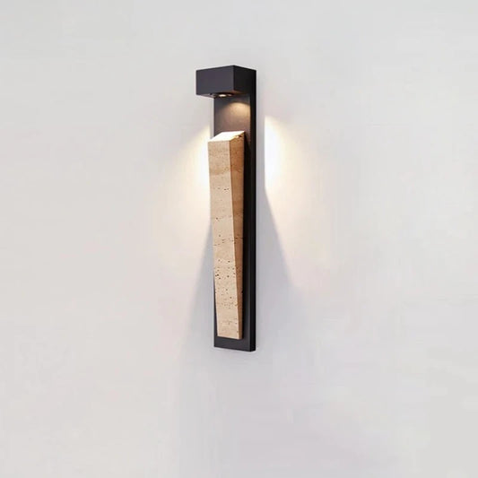 Lampada da Parete per Esterni in Pietra Naturale IP65 Resistente alle Intemperie, Illuminazione Impermeabile per Giardino, Portico, Balcone, Villa e Patio