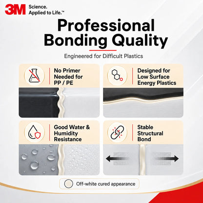 Adesivo Acrilico Originale 3M DP8005 Scotch-Weld, Colla Strutturale per Plastica PP PE HDPE TPO e Materie Plastiche a Bassa Energia Superficiale
