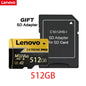Scheda Micro SD Lenovo 1TB, Scheda di Memoria TF 256GB 512GB Classe 10 U3 A2 ad Alta Velocità per Registrazione Video 4K per Dash Cam, Fotocamera, Drone, Telefono