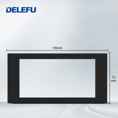 DELEFU Presa Italiana Fai-da-te con USB Tipo C, Interruttore Campanello, 45A 20A, per Tende, Telefono, CAT5, TV, HDMI, SAT, Nera
