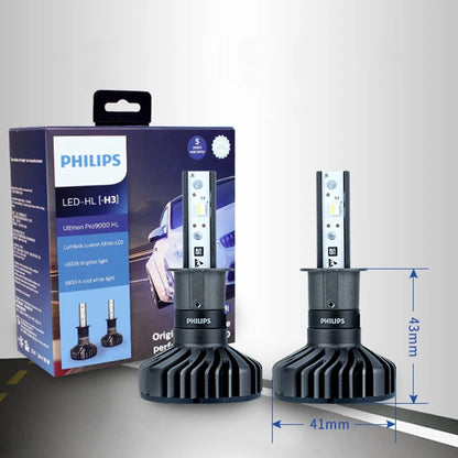 Philips Ultinon Pro9000 H1 H4 H7 LED H11 HB3 HB4 HIR2 faro Auto 9005 9006 9012 5800K bianco 250% lampade Auto a LED luminose