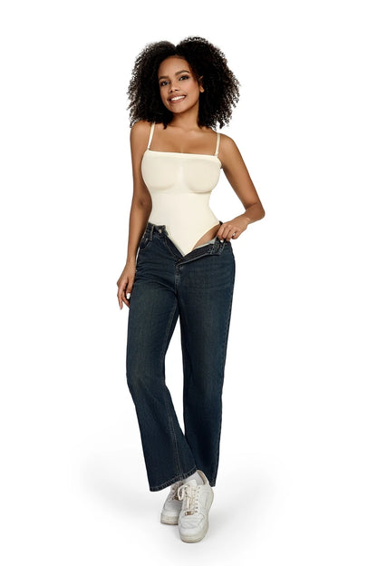 Body senza spalline donna perizoma Shapewear Tummy Control Body Shaper Off spalla top un pezzo vita Trainer intimo Skinny
