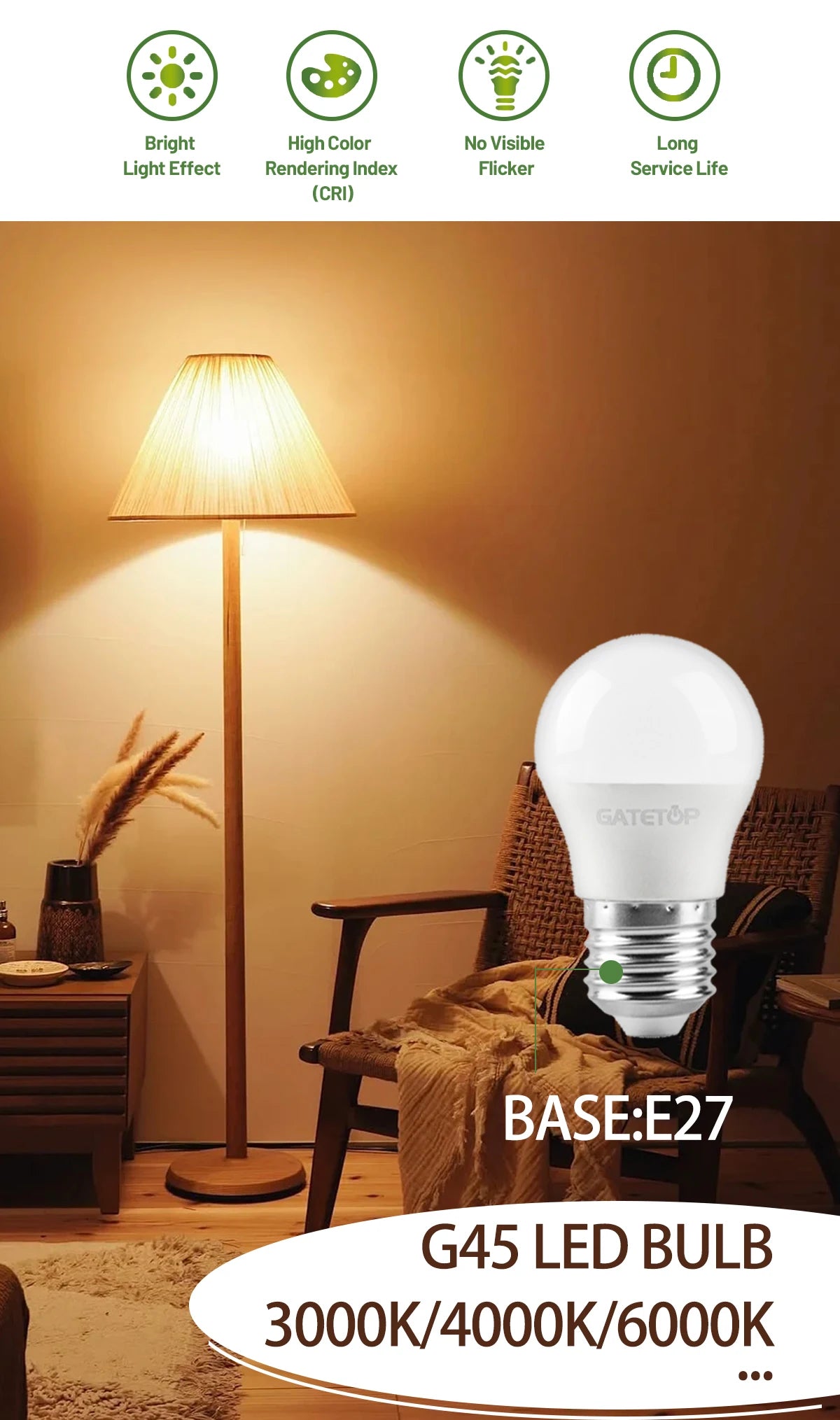 1-10 Pezzi Lampadina LED Mini G45 3W-7W AC100-240V E27 Luce Diurna Fredda per Illuminazione e Decorazione Soffitto Soggiorno