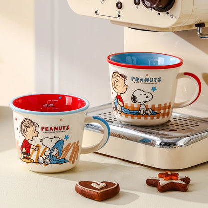 Set di Tazze in Ceramica Colorata da 340Ml con Snoopy, Design Carino con Manico, Bellissima Tazza per Caffè e Acqua per Casa e Ufficio, Regalo di Compleanno per Bambini