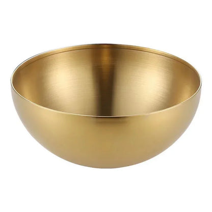 Ciotole per insalata di frutta in acciaio inossidabile spesso 15 cm/20 cm/25 cm Zuppa di riso Noodle Ramen Ciotola Ciotole per miscelazione Contenitore per alimenti Stoviglie da cucina