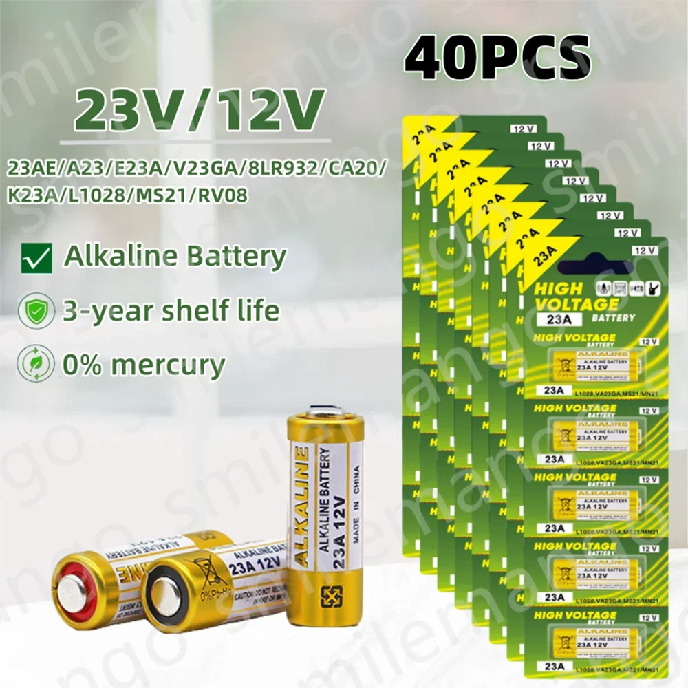 5-100PCS A23 23A 12V Batteria Alcalina 23GA A23S E23A EL12 MN21 V23GA GP23A MS21 LRV08 Per Campanello di Controllo Remoto Giocattolo Elettrico