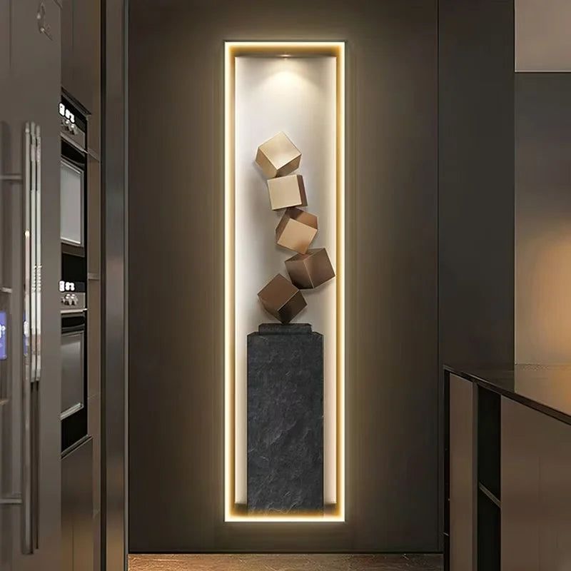 Lampada da Parete a LED Moderna di Lusso, Decorazione per Ingresso, Quadro Sottile da Parete, Lampada da Corridoio di Alta Gamma