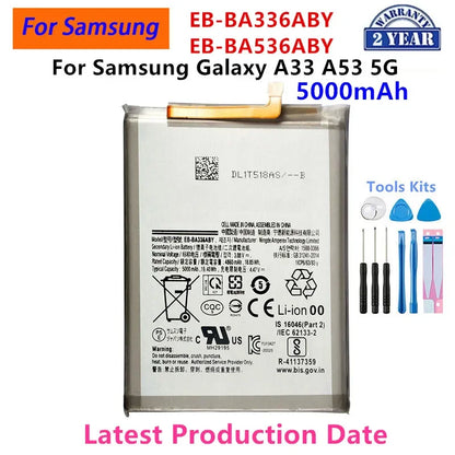 Batteria EB-BA336ABY EB-BA166ABY EB-BA546ABY per Samsung Galaxy A33 A53 A25 A13 5G /A15 A16 A24 4G 5G / A42 A72 A32 A54 A35 5G