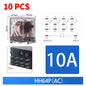 10 pz per relè di controllo miniaturizzati all'ingrosso piccolo relè intermedio AC 12V DC C24 AC220 HH52P HH53P HH54P HH62P HH63P HH64P