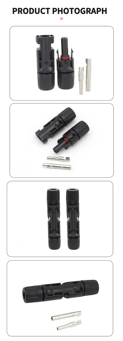 600/400/200/100/40/20/10 pezzi Kit connettori solari fotovoltaici 1000V 30A Connettori Solor da pannello per cavo fotovoltaico/MC 2,5/4/6mm2
