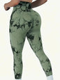 CZGUKE Leggings Tie-Dye da Donna a Vita Alta, Modellanti, Contenitivi, Push-Up, Senza Cuciture, per Yoga e Allenamento in Palestra