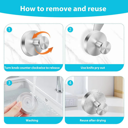 Ganci a ventosa sottovuoto Punch Free Bagno Ventosa Gancio Gancio a muro Gancio in vetro Cucina Bagno Ganci per asciugamano Borsa